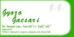 gyozo gacsari business card